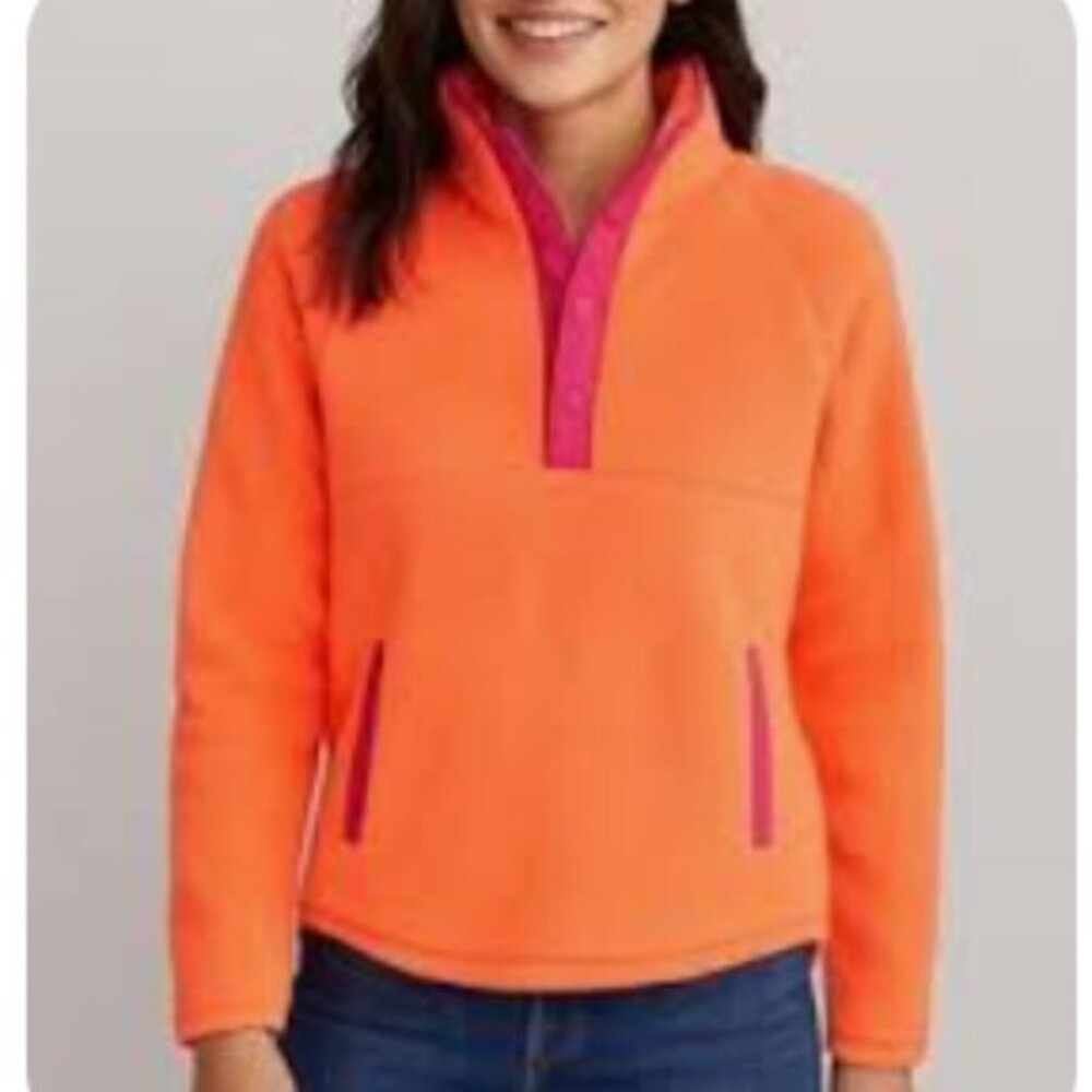 Vineyard Vines Neon Orange Sherpa with Hot Pink Trim size M - Picture 1 of 9